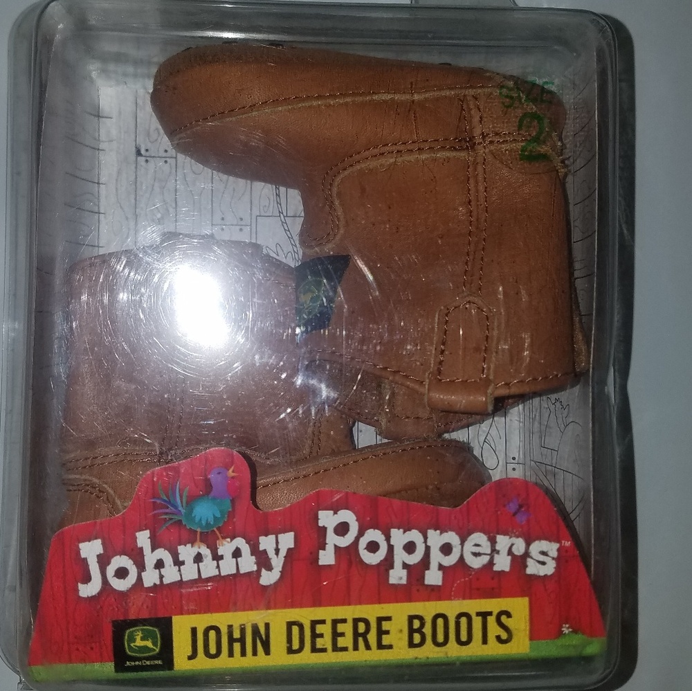 Johnny poppers john deere boots size 2 months